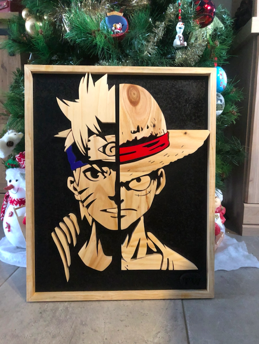 Tableau Naruto X Luffy