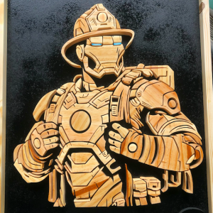 Tableau Iron man pompier