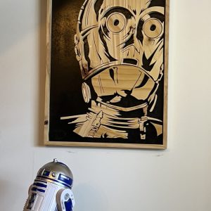 Tableau Bois C3PO